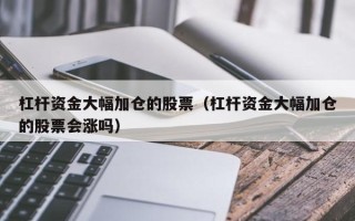 杠杆资金大幅加仓的股票（杠杆资金大幅加仓的股票会涨吗）