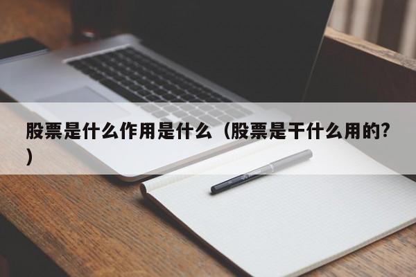 股票是什么作用是什么（股票是干什么用的?）-第1张图片-股票学习网